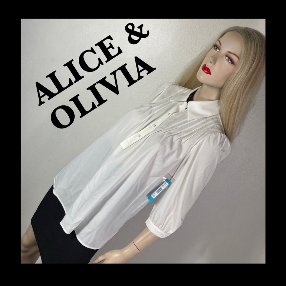 Alice + Olivia Pintuck Blouse